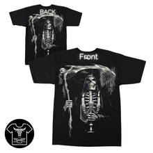 Load image into Gallery viewer, Skull Grim Reaper Candelabra Short Sleeve T-shirt (TS0051)