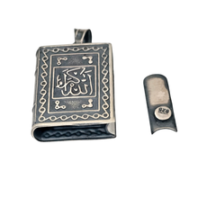 Load image into Gallery viewer, 925 Sterling Silver Pendant Prayer Container with Bottom Opening (925P086)