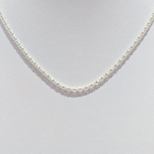 Load image into Gallery viewer, 925 Sterling Silver Necklace with 2.8mm Crystal Beads, 40cm + 5cm Extension (925C024)