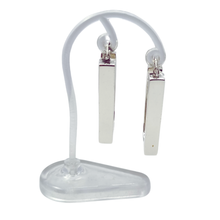 Load image into Gallery viewer, Rectangle shape 925 Sterling Silver Earrings (925ER010)