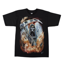 Load image into Gallery viewer, Flame Grim Reaper Short Sleeve T-shirt (TS0055)