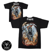 Load image into Gallery viewer, Flame Grim Reaper Short Sleeve T-shirt (TS0055)