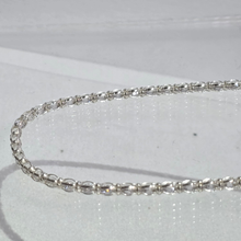 Load image into Gallery viewer, 925 Sterling Silver Necklace with 2.8mm Crystal Beads, 40cm + 5cm Extension (925C024)