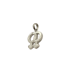 Load image into Gallery viewer, 925 Sterling Silver Pendant Two Interlocking Male Symbols(925P108)