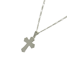 Load image into Gallery viewer, 925 Sterling Silver Figaro Chain with Cross Pendant (925SETPC032)