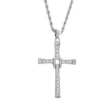 Load image into Gallery viewer, High grade stainless steel set twisted chain and cross (SSSETPC001 )