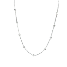 Load image into Gallery viewer, 925 Sterling Silver Beaded Chain 65cm (925C007)