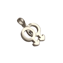 Load image into Gallery viewer, 925 Sterling Silver Pendant Two Interlocking Male Symbols(925P108)