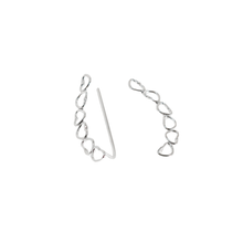 Load image into Gallery viewer, 925 Sterling Silver Heart Link Earrings (925ER048)