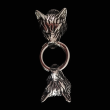 Load image into Gallery viewer, Wolf Head Stainless Steel and Leather Bracelet (SSBRAC016)