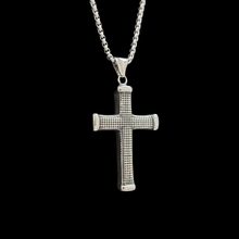 Load image into Gallery viewer, High Grade Stainless Steel Cross Pendant and Rope Link Chain Set (SSSETPC029)