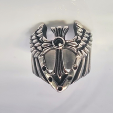 Load image into Gallery viewer, High grade Stainless Steel Ring Gothic Cross and wings (SSR013)