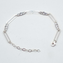 Load image into Gallery viewer, Fine 925 Sterling Silver Bracelet with CZ Stones (925BRAC010)
