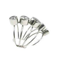 Load image into Gallery viewer, 925 Sterling Silver Ring with CZ Set of 5 (925RING050)