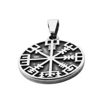 Load image into Gallery viewer, Vegvisir /Viking Compass/Stainless Steel Pendant (SSP0035)