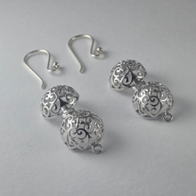 Load image into Gallery viewer, 925 Sterling Silver Aircut Ball Drop Earrings (925ER028)