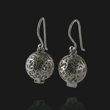 Load image into Gallery viewer, 925 Sterling Silver Aircut Ball Drop Earrings (925ER028)