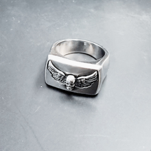 Load image into Gallery viewer, High grade Stainless Steel Ring Scull with Wings (SSR012)