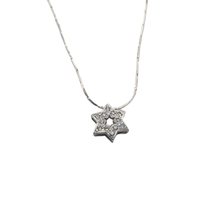 Load image into Gallery viewer, 925 Sterling Silver Star of David Pendant and 40cm Chain Necklace Set (925SETPC051)