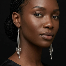 Load image into Gallery viewer, 925 Sterling Silver Multi-Wire Ball Drop Earrings - 7.5 cm Drop (925ER030)