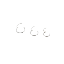 Load image into Gallery viewer, Set of Three Pairs 925 Sterling Silver Fine Hoops (925ER047)