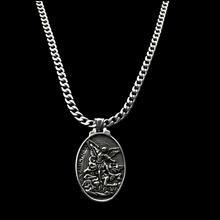 Load image into Gallery viewer, High Grade Stainless Steel Set Chain and Pendant St Michael (SSSETPC005)