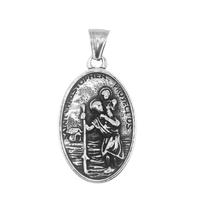 Load image into Gallery viewer, Saint Christopher Stainless Steel Pendant (SSP018)
