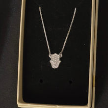 Load image into Gallery viewer, Hamsa Hand Pendant Necklace - 925 Sterling Silver - 40cm Chain (925SETPC005)