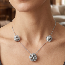 Load image into Gallery viewer, Sterling Silver Pendant Set 45 cm fine chain and 3 Pendants attached (925SETPC048)
