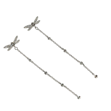 Load image into Gallery viewer, Elegant Long Drop Earrings with CZ - 925 Sterling Silver (925ER023)