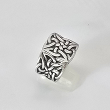 Load image into Gallery viewer, Men's Celtic Knot Wide Band Ring (SSR019)
