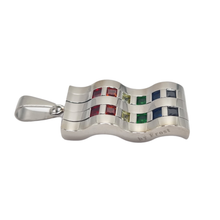 Load image into Gallery viewer, LGBT Rainbow colours   flag Stainless Steel Pendant (SSP021)
