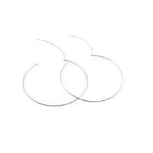 Load image into Gallery viewer, 925 Sterling Silver Fine Hoop Earrings 4.8 cm (925ER045)
