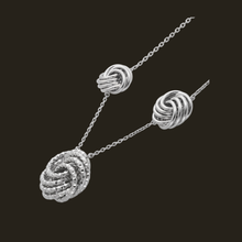 Load image into Gallery viewer, Sterling Silver Pendant Set 45 cm fine chain and 3 Pendants attached (925SETPC048)
