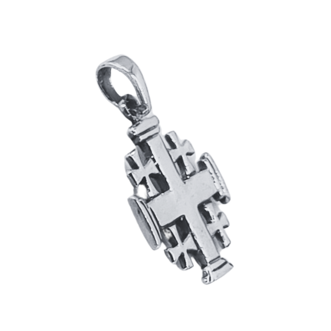925 Sterling Silver Pendant Jerusalem Cross (925P056)