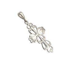 Load image into Gallery viewer, 925 Sterling Silver Cross Pendant 3.6 cm × 1.9 cm Air cut Design (925P101)
