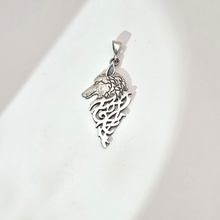 Load image into Gallery viewer, 925 Sterling Silver Celtic Wolf Pendant (925P077)
