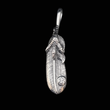 Load image into Gallery viewer, Eagle Feather with Eagle Talons Stainless Steel Pendant (SSP014)
