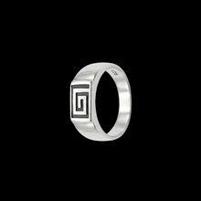 Load image into Gallery viewer, 925 Sterling Silver Signet Ring Size Q - Greek Motif ( 925RING059 )

