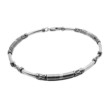 Load image into Gallery viewer, Bali type ornamented 925 Sterling Silver Bracelet (925BRAC016)

