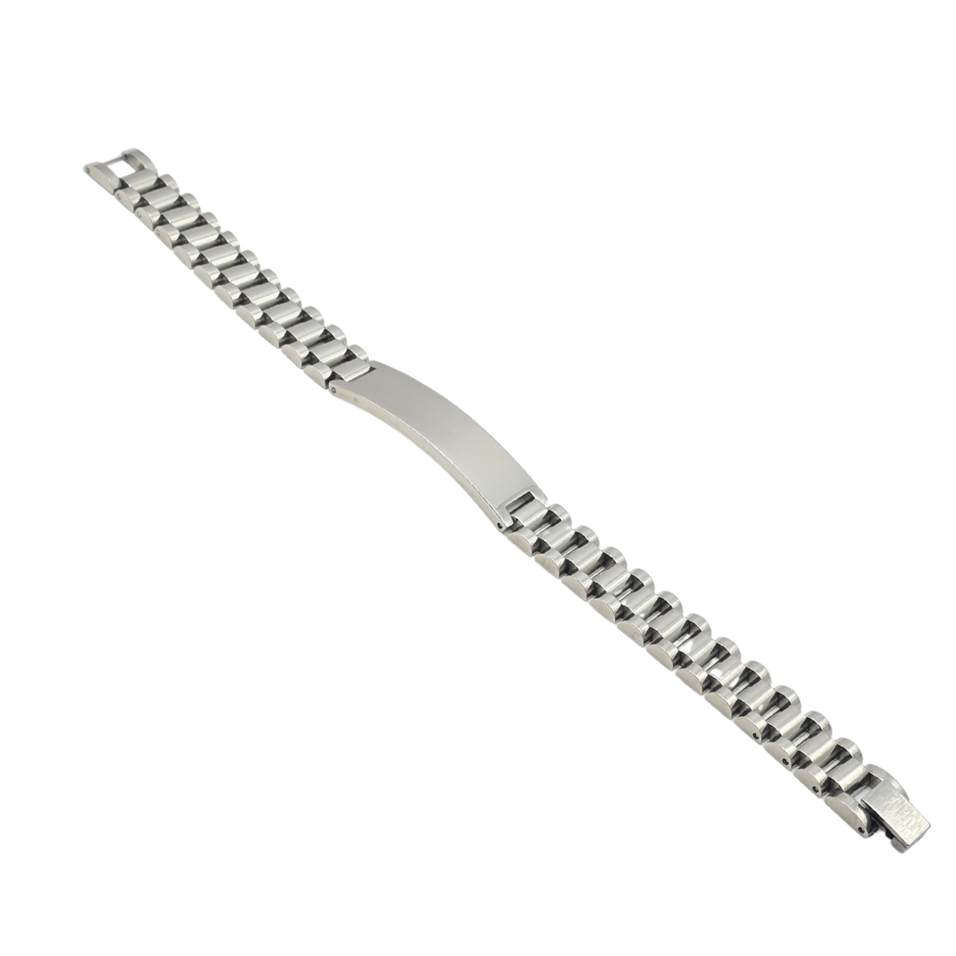Engravable ID Link Bracelet - High Grade Stainless Steel (SSBRAC034)