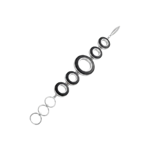 Load image into Gallery viewer, 925 Sterling Bracelet with Black Stones Silver (925BRAC042)
