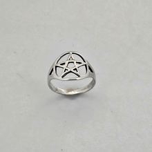 Load image into Gallery viewer, 925 Sterling Silver Pentagram Ring ( 925RING052 )
