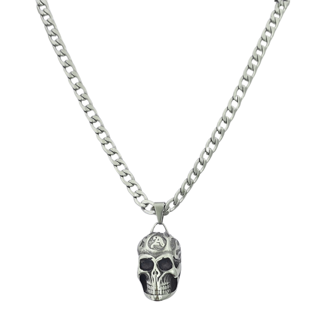 High Grade Stainless Steel Set - Chain and Skull Pendant (SSSETPC020)