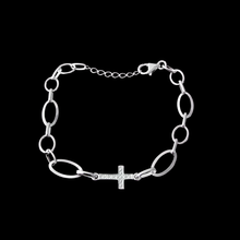 Load image into Gallery viewer, 925 Sterling Silver Cross Bracelet (925BRAC035)

