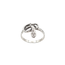 Load image into Gallery viewer, 925 Sterling Silver Snake Ring - Coiled Serpent Design with Scale Engraving ( 925RING051 )
