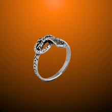 Load image into Gallery viewer, 925 Sterling Silver Snake Ring - Coiled Serpent Design with Scale Engraving ( 925RING051 )
