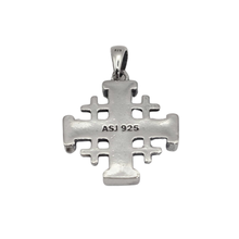 Load image into Gallery viewer, 925 Sterling Silver Jerusalem Cross Pendant 2 cm × 2 cm (925P104)
