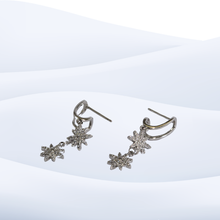 Load image into Gallery viewer, 925 Sterling Silver Studs with Hanging CZ Stars (925ER035)
