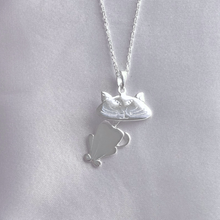 Load image into Gallery viewer, Cat Pendant Necklace - 925 Sterling Silver - 45cm Chain (925SETPC009)
